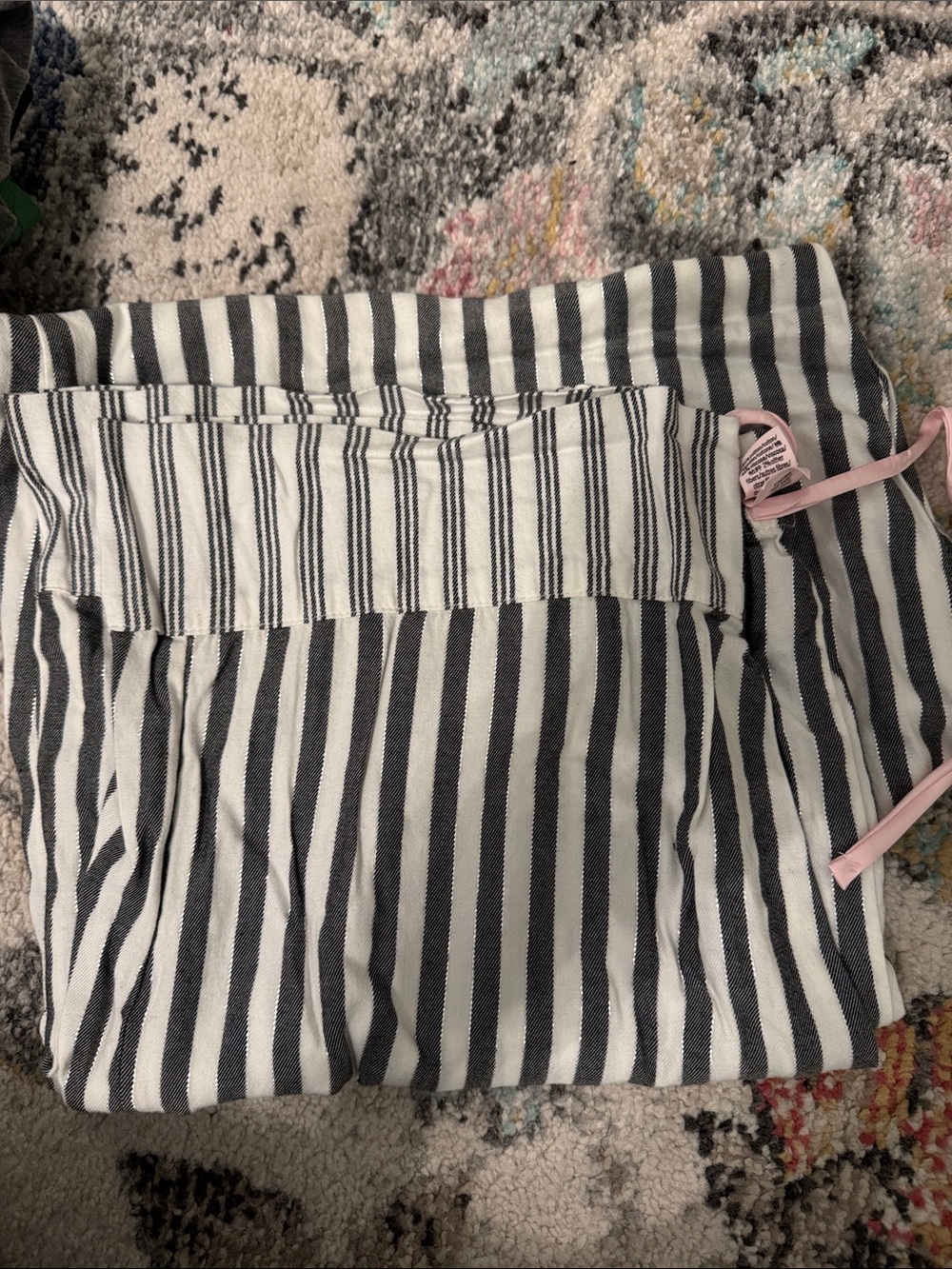 Victoria's Secret Black and White Striped pajama set Never worn. - Picture 3 of 4